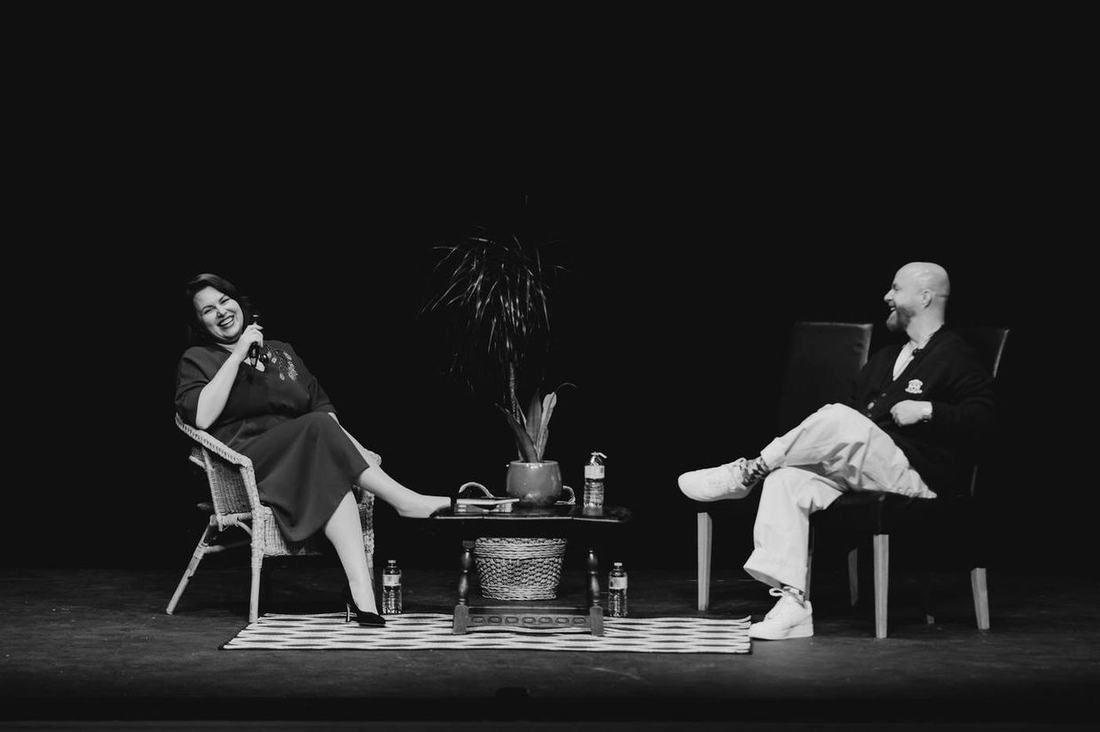 In conversation on the Inspire Beyond stage.